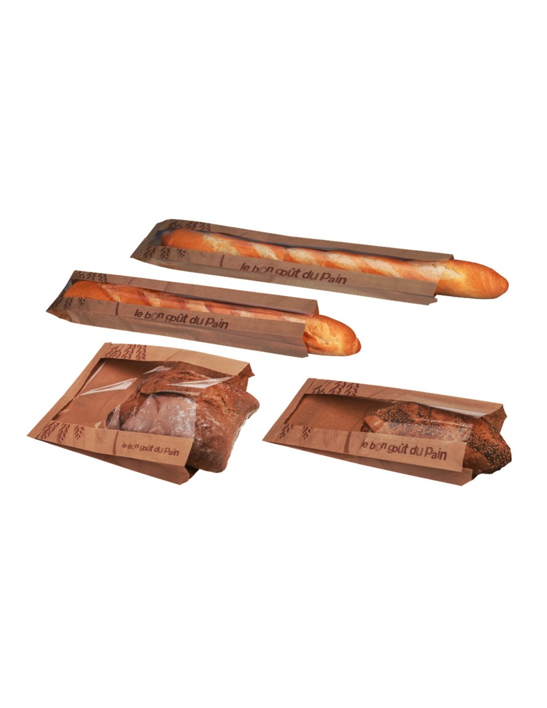 Sac à pain en kraft avec fenêtre