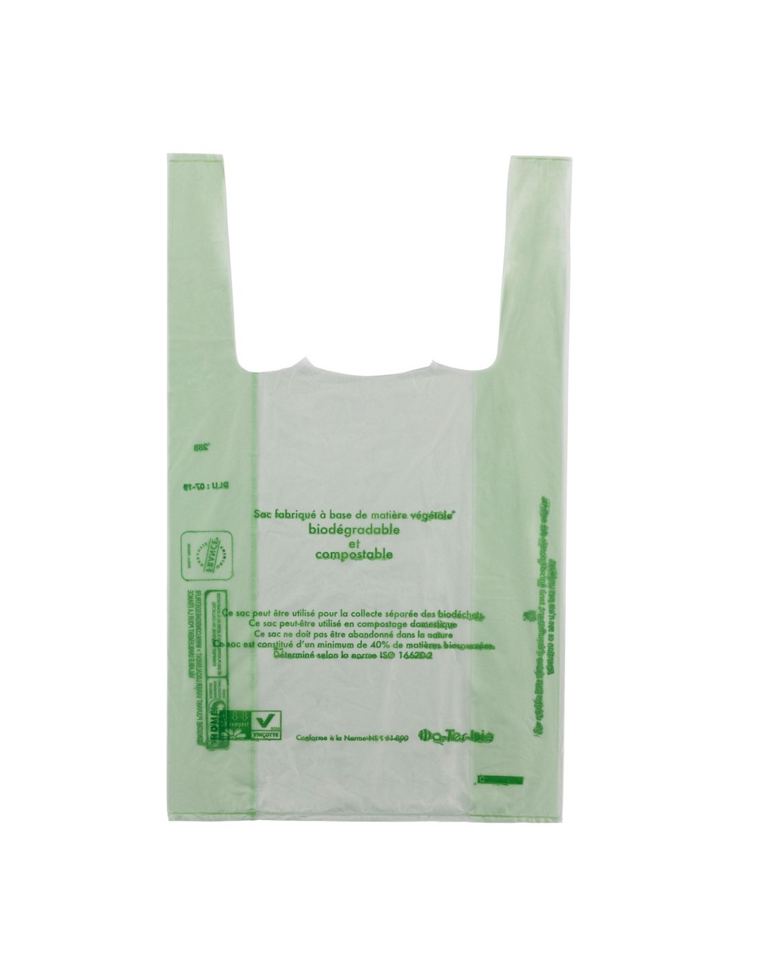 Sac bretelle biodégradable liassé impression passe-partout