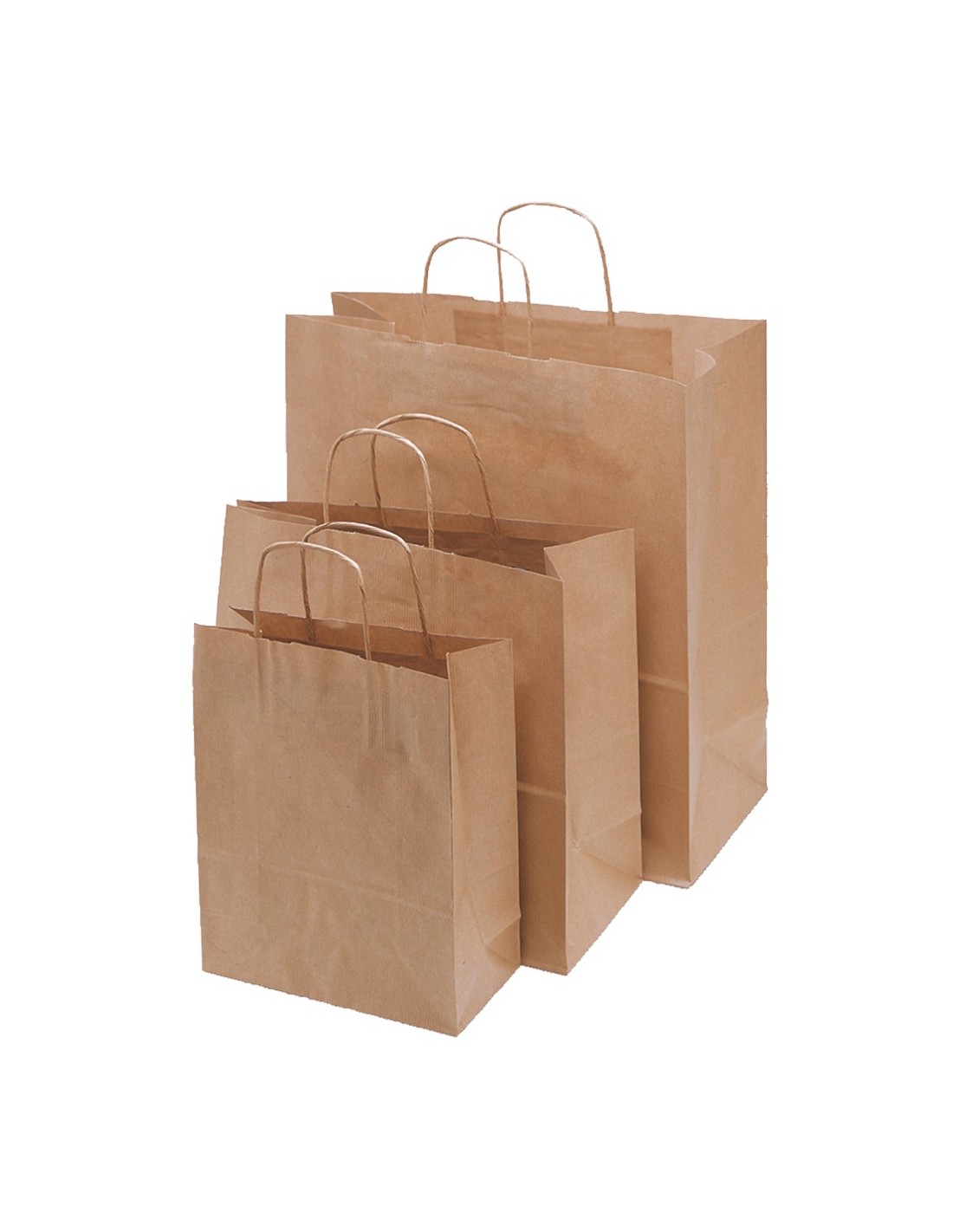 Sac kraft à poignées torsadées