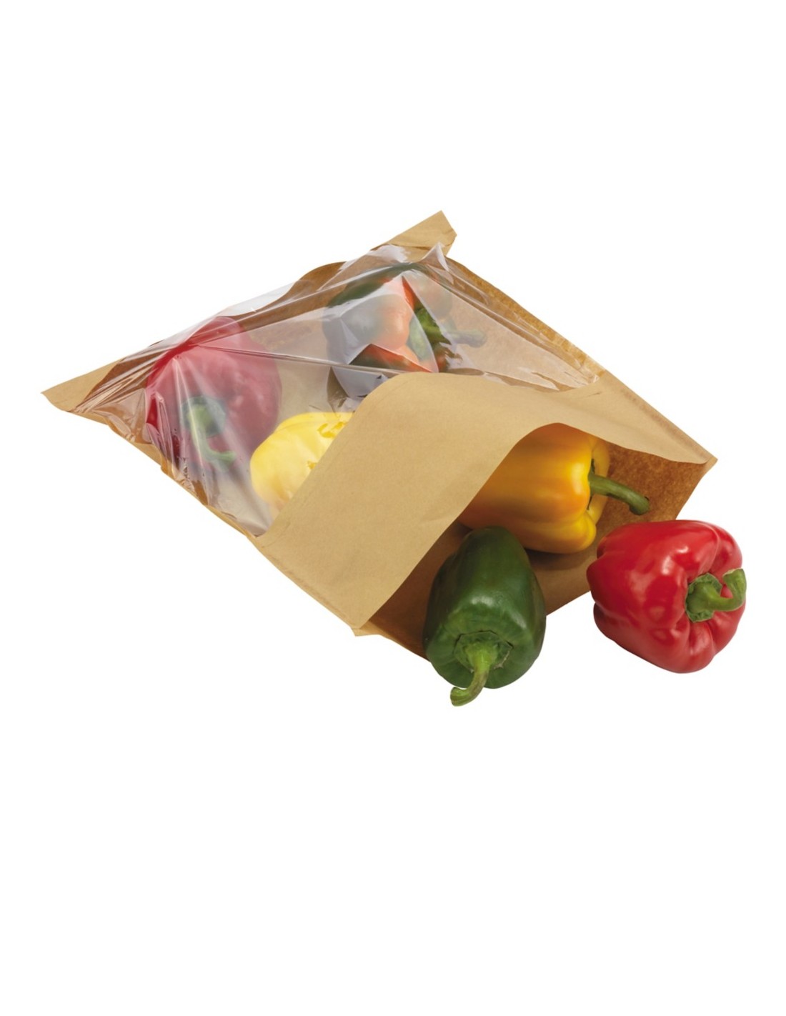 Sac papier liassé avec fenêtre en amidon de maïs