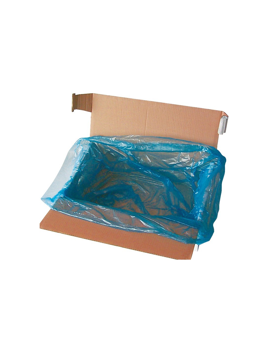 Sac plastique fond de caisse bleu