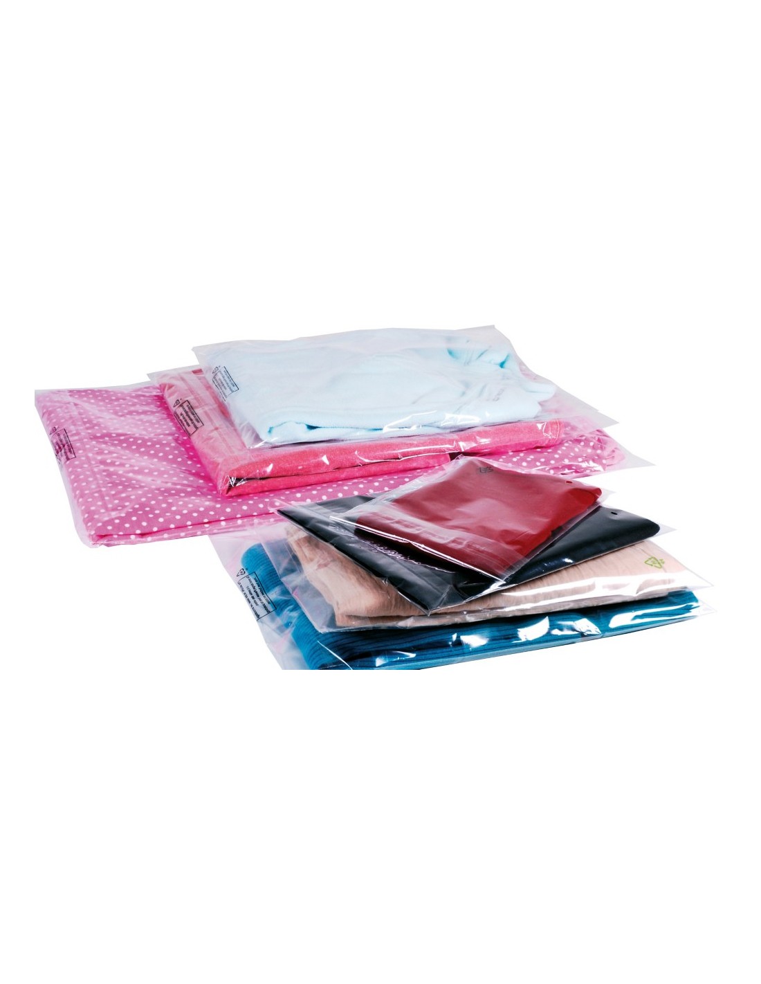 Sac plastique plat polypropylène à fermeture adhésive