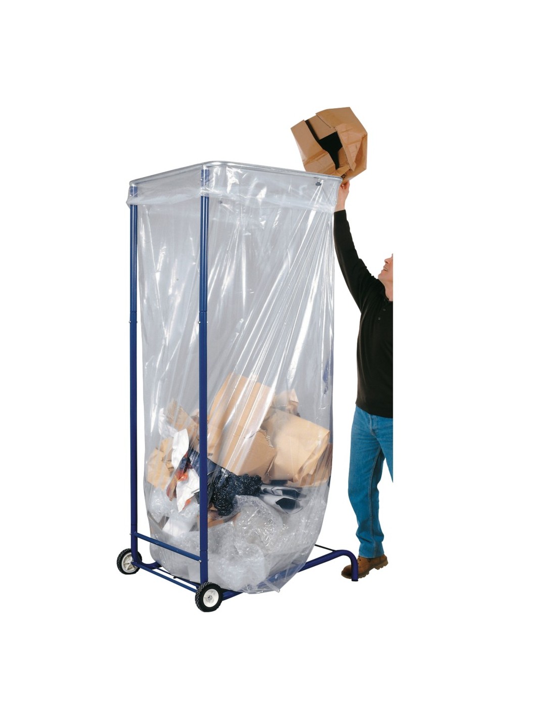 Sac plastique pour support sac grand volume