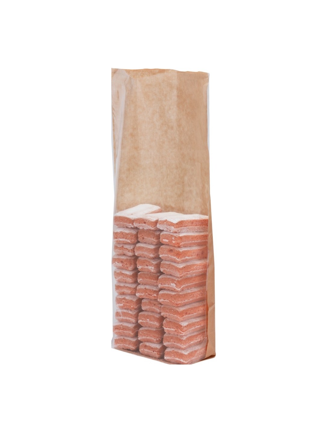 Sachet polypropylène dos kraft écru avec fond carton