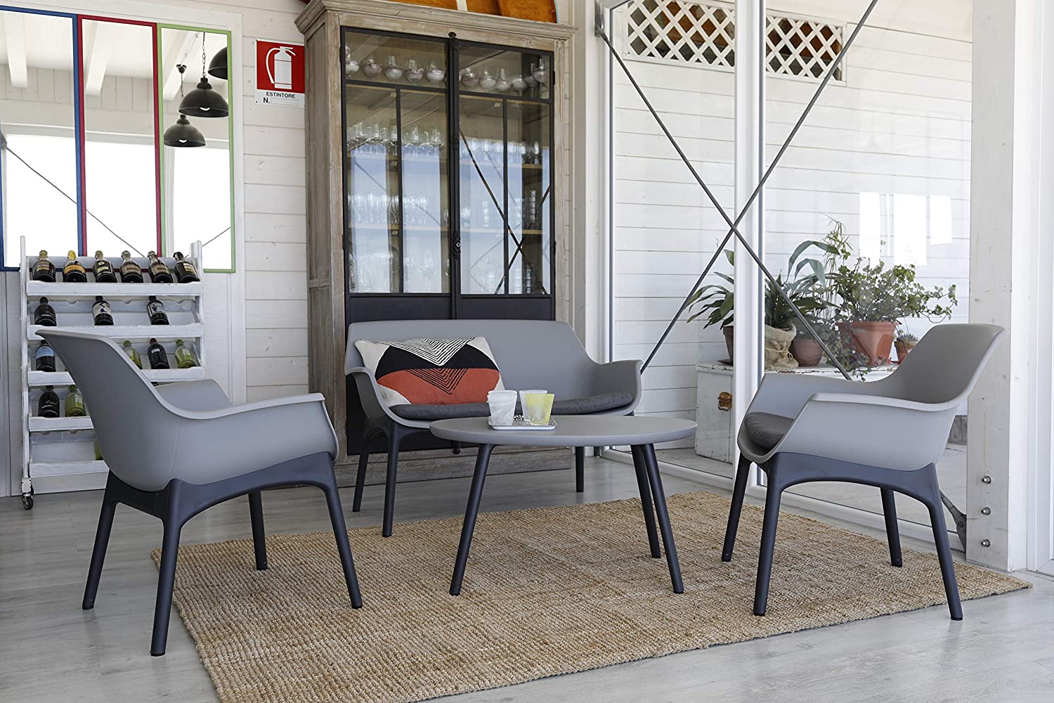 Salon de jardin 4 places - LUXOR LOUNGE SET - Polypropylène