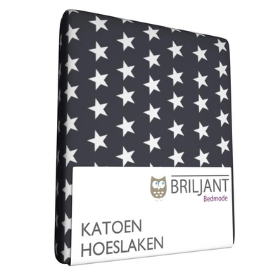 Drap-housse Briljant Enfant Sam Anthracite (Coton)