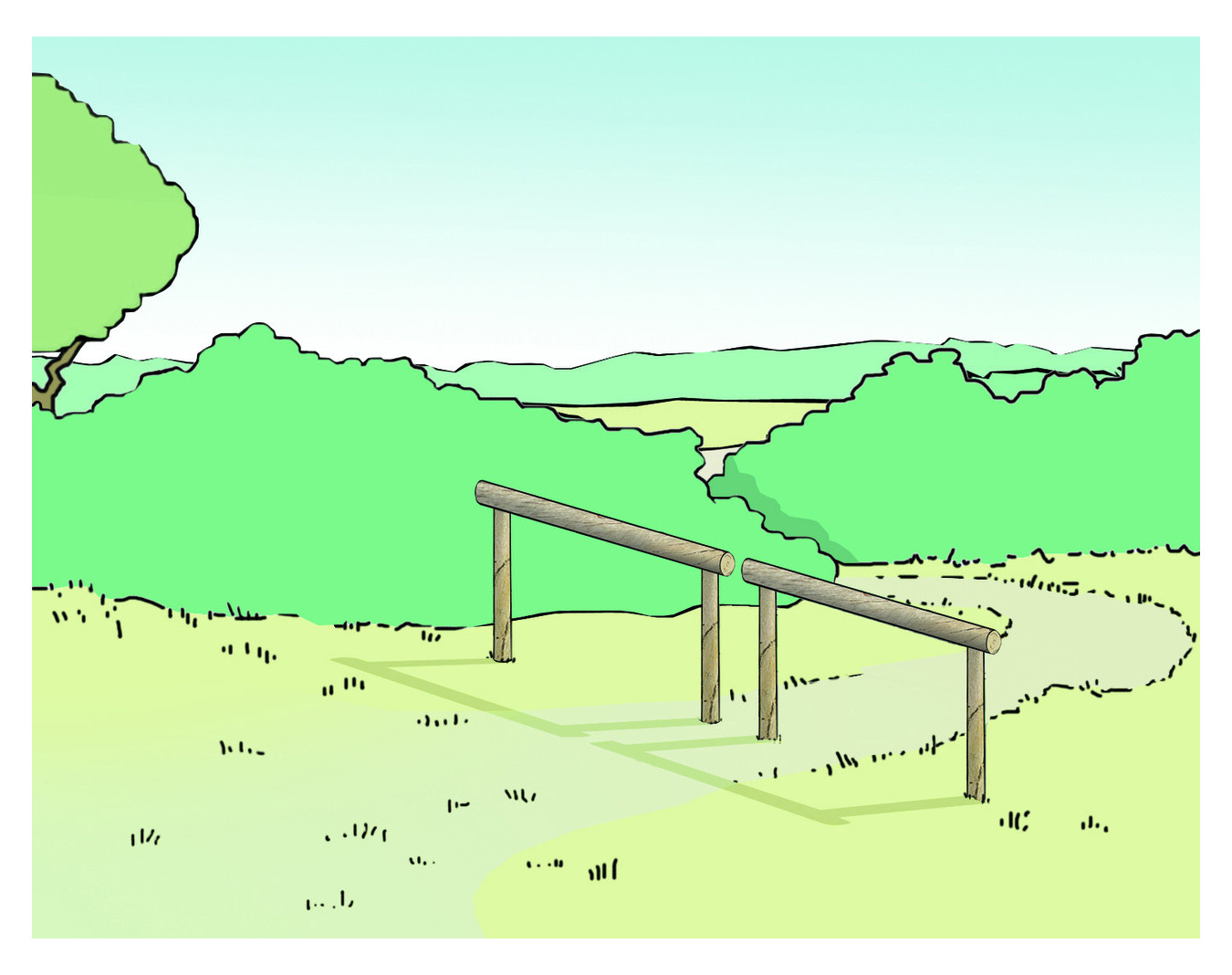 Saut ciseaux - Parcours sportif