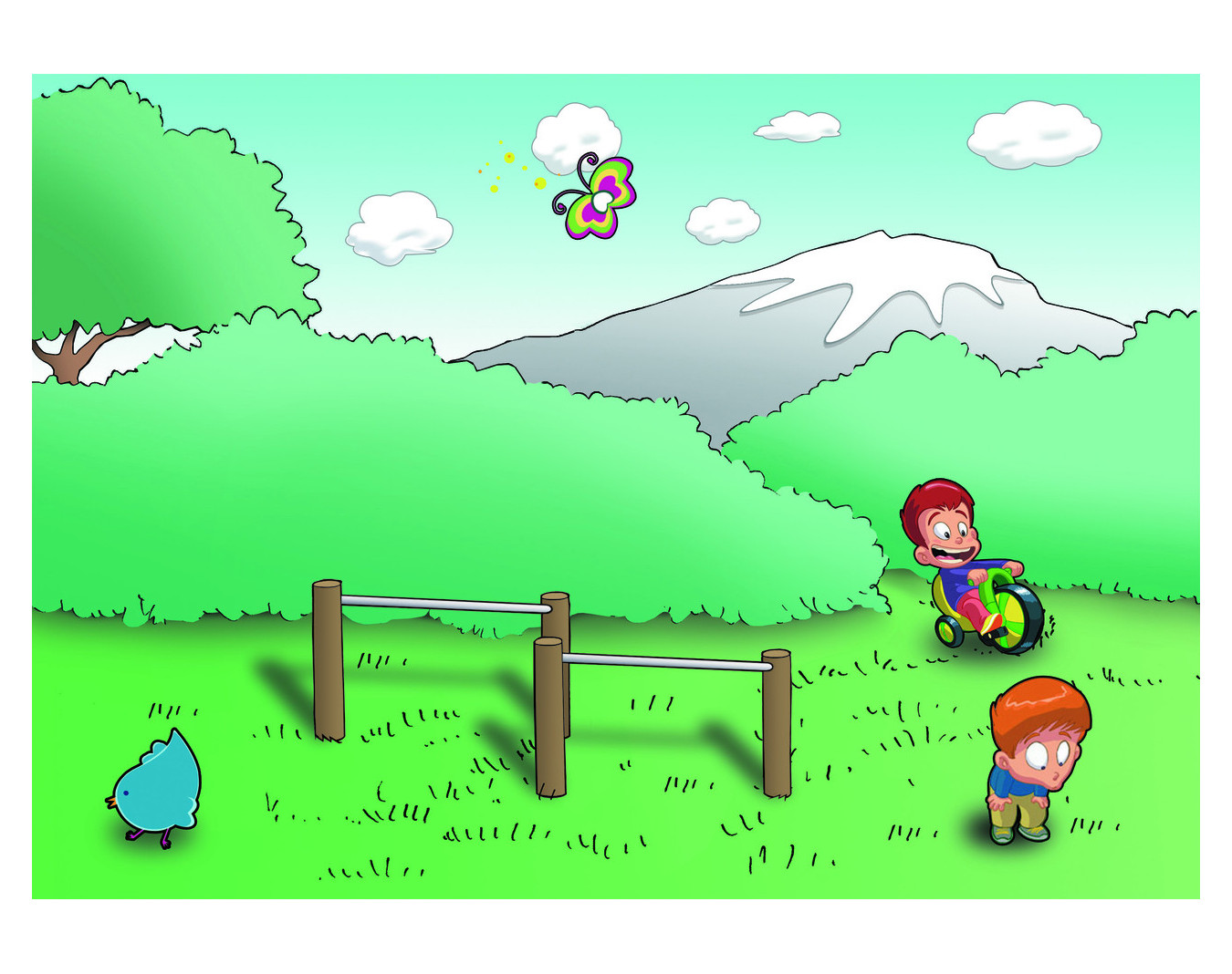 Saut de haies - parcours sportif enfants