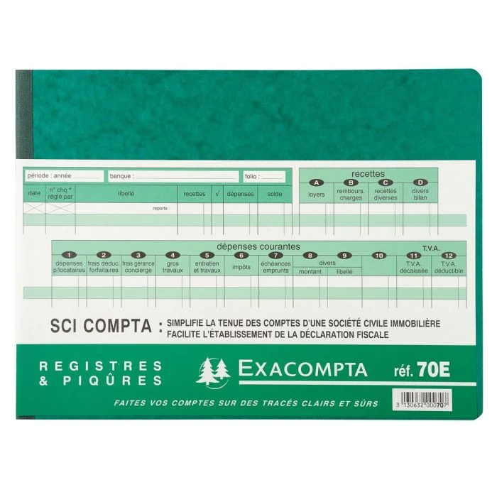 Registre de Comptabilité SCI EXACOMPTA