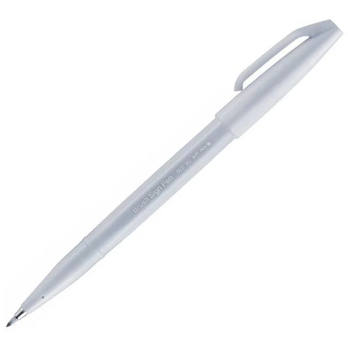 Stylo feutre Sign Pen SES15 - Gris clair PENTEL ARTS