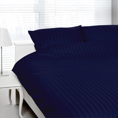 Parure de Lit Satin D'or Satin Rayures Marine Satin