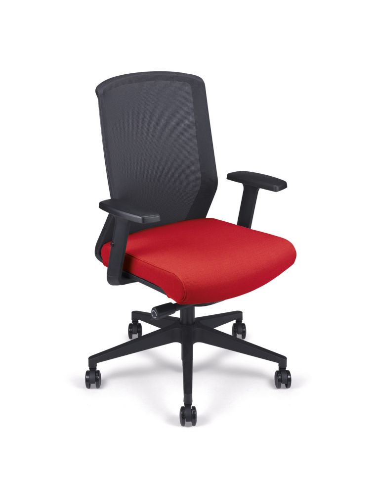 Siège bureautique synchrone - TIME - Assise tissu et dossier résille - L 47 cm - ACT