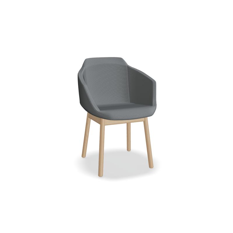 Siège Ultra avec Piétement Bois – Confort Ergonomique