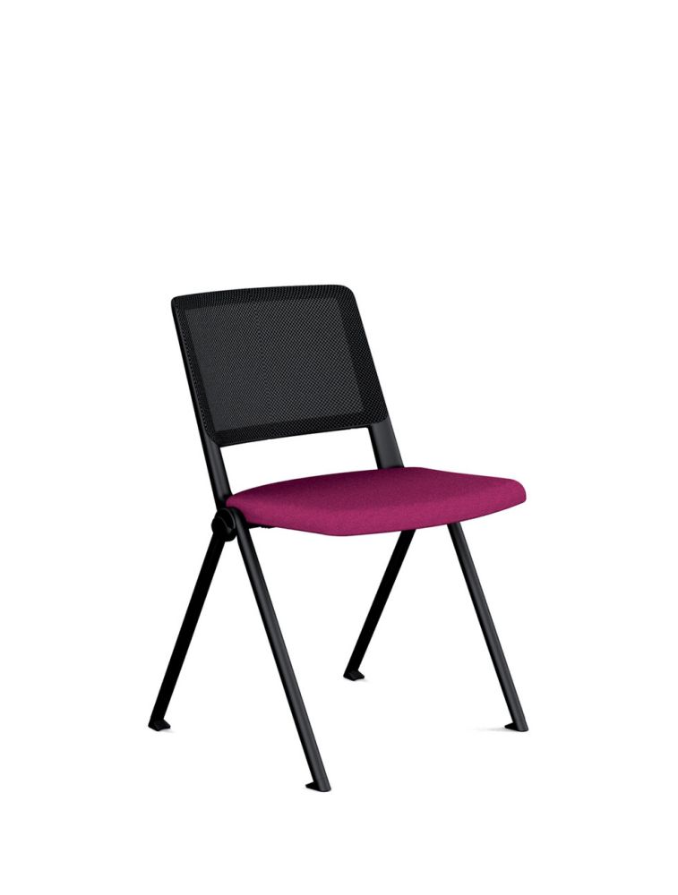 SMASH R | Chaise 4 pieds, assise tapissée dos résille | SOKOA