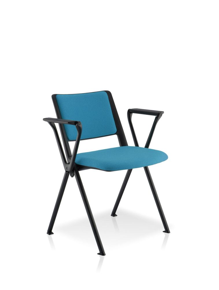 SMASH T | Fauteuil 4 pieds, assise et dos tapissés avec accotoirs | SOKOA