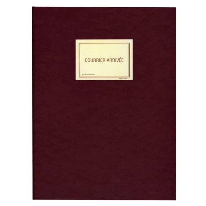 Registre du courrier Entrant - 150 pages ELVE