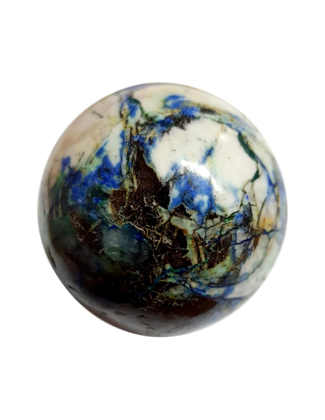 Sphère en Azurite Malachite 6 cm - Harmonie et Protection pour votre intérieur