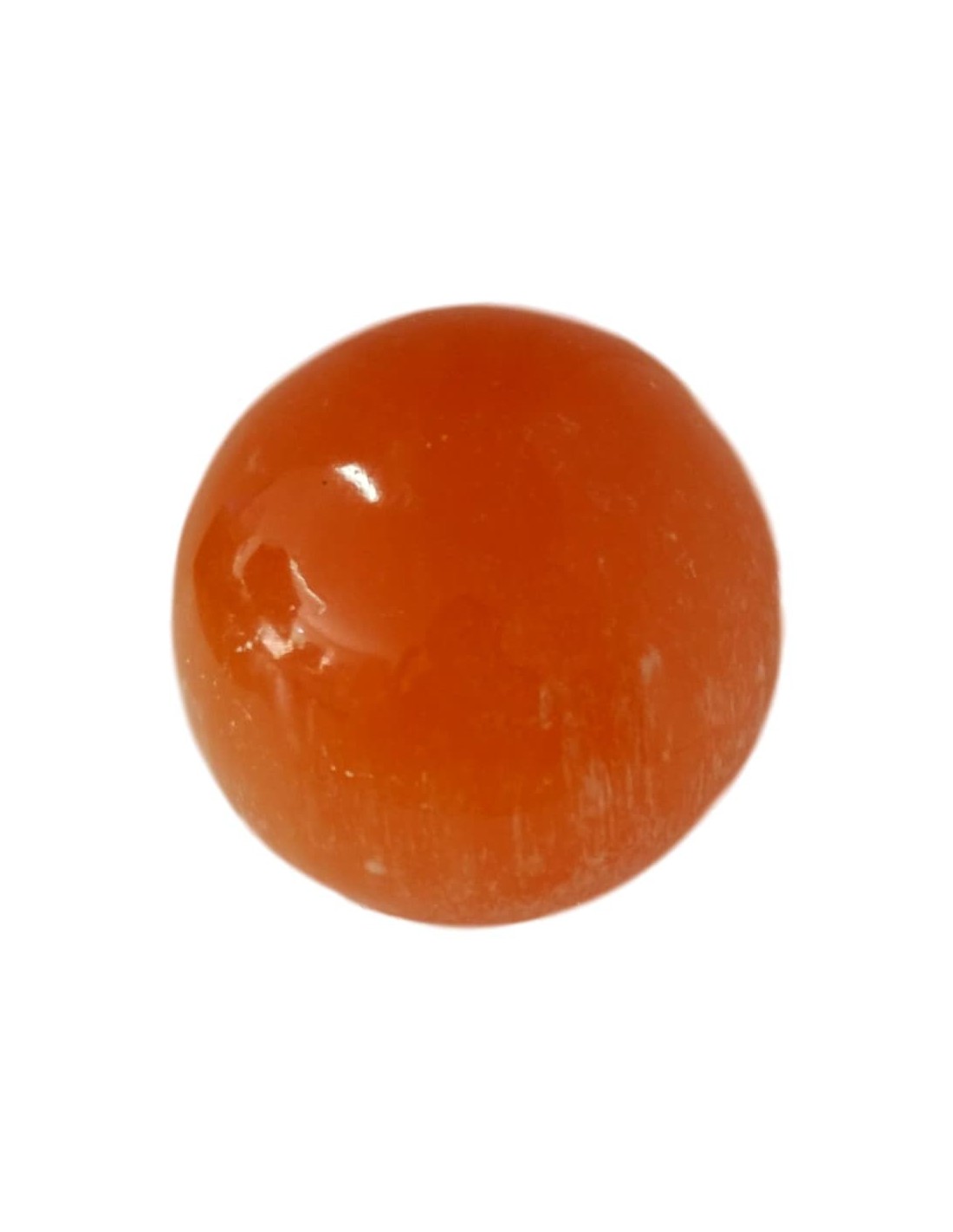 Sphère en sélénite orange 5 cm - Harmonise et apaise l'esprit