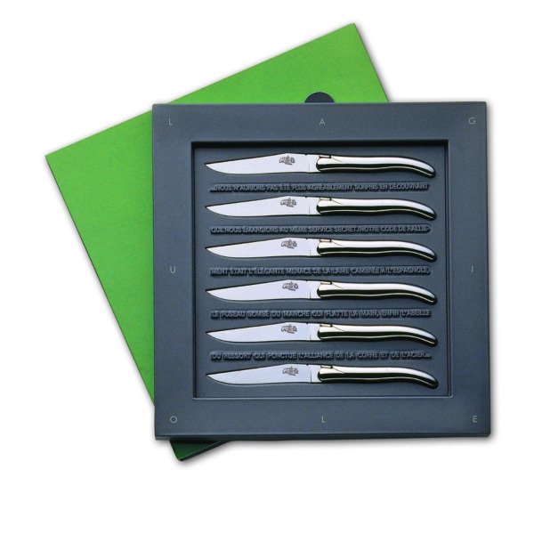 Forge de Laguiole - couteau de table Phiilippe Starck acier inoxydable - lot de 6