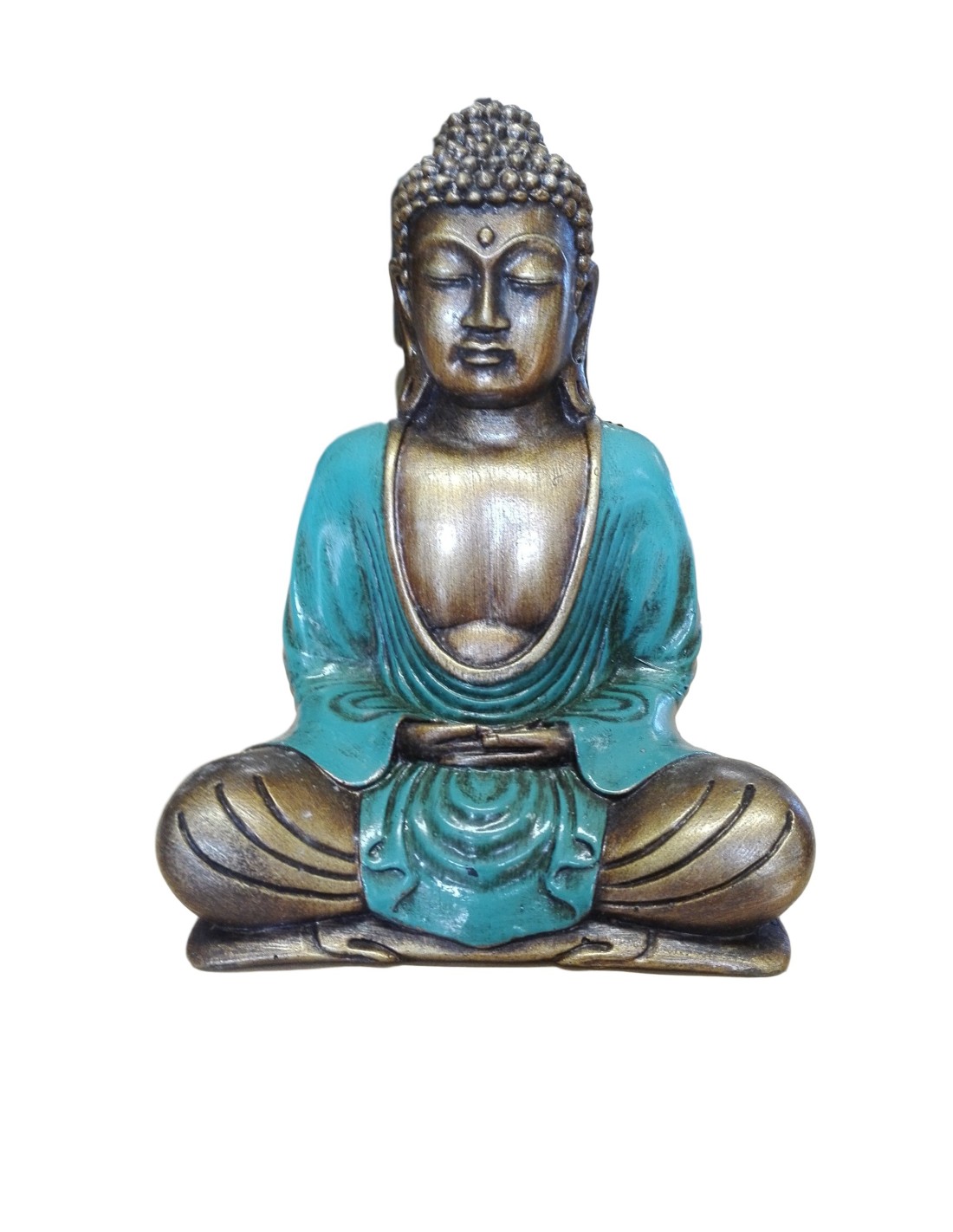 Statue Bouddha thaïlandais vert 22 cm - Apportez la sérénité et l'harmonie dans votre intérieur