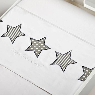 Drap Lit Bébé Briljant Star Blanc (Coton)