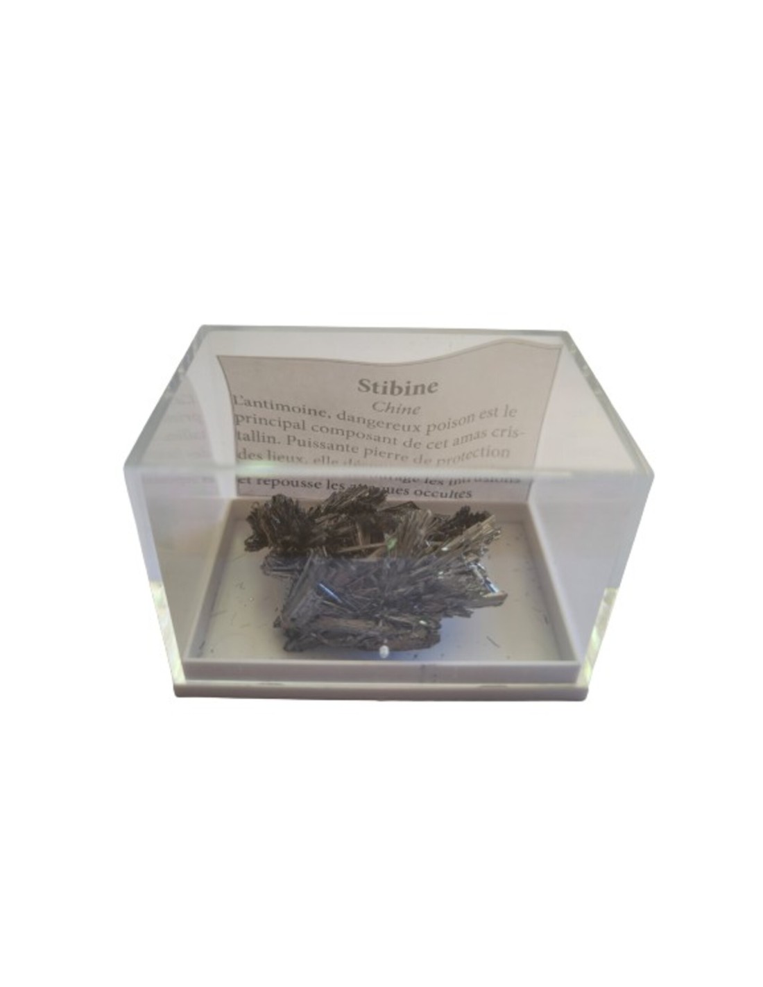 Stibine en pierre brute