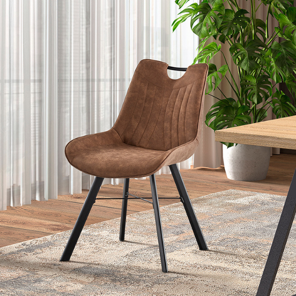 Chaise de salle à manger Paco - brun