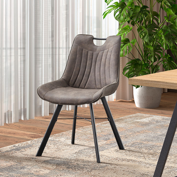 Chaise de salle à manger Paco - gris foncé