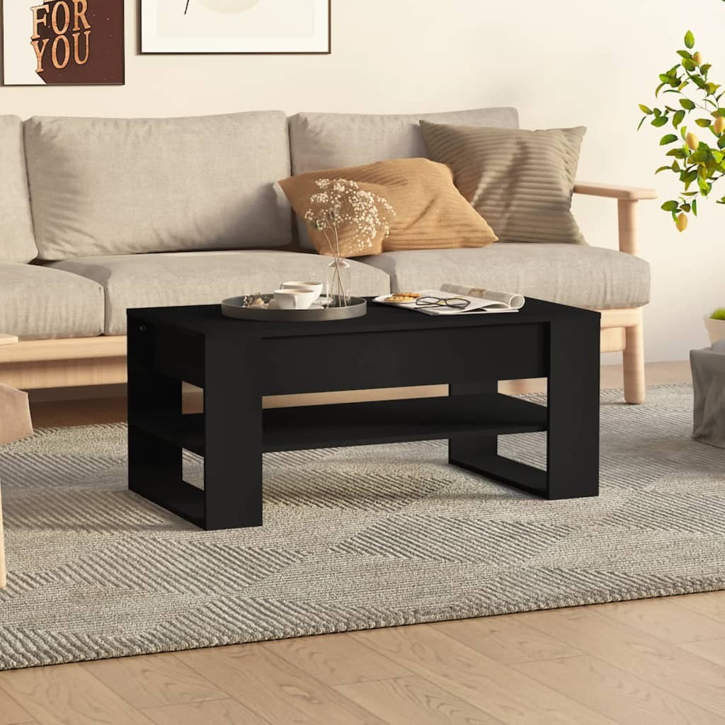 Table basse Noir 102x55x45 cm
