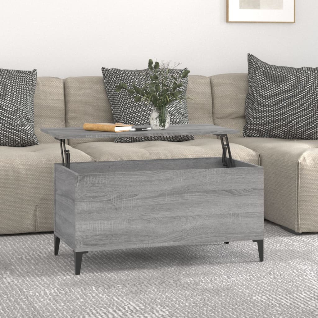 Table basse Sonoma gris 90x44,5x45 cm
