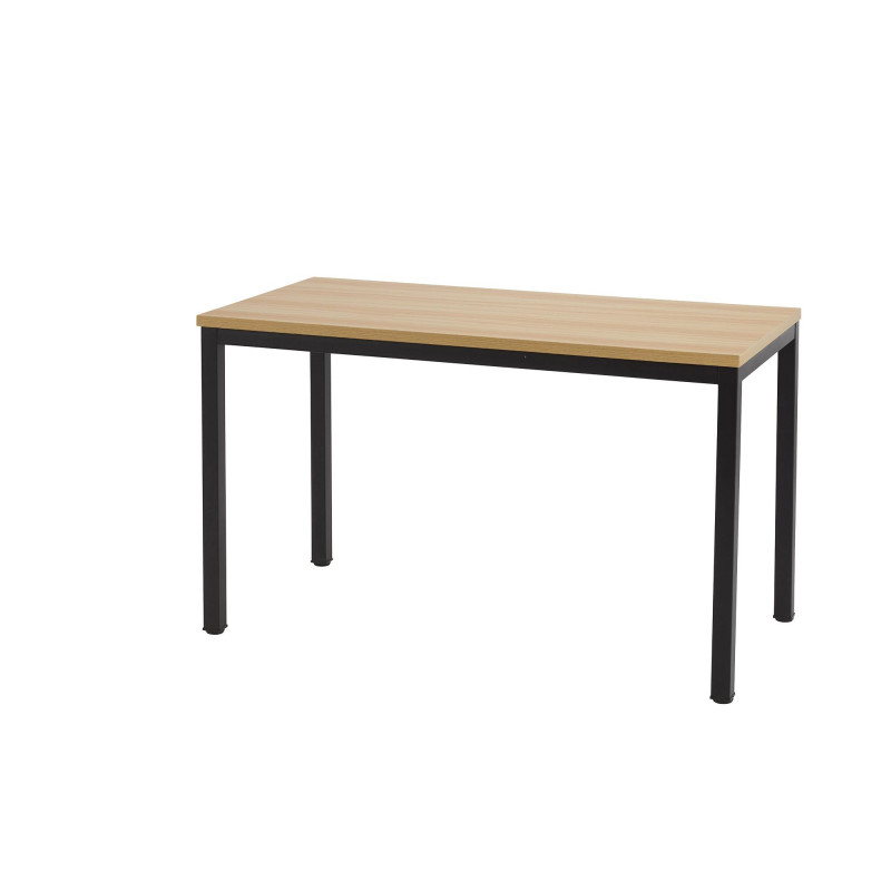 Table Modulaire MEETING Réf. 9650 – Plateau MDF Hêtre – Pieds Métal Noir – 120x60 cm – Charge 100 kg