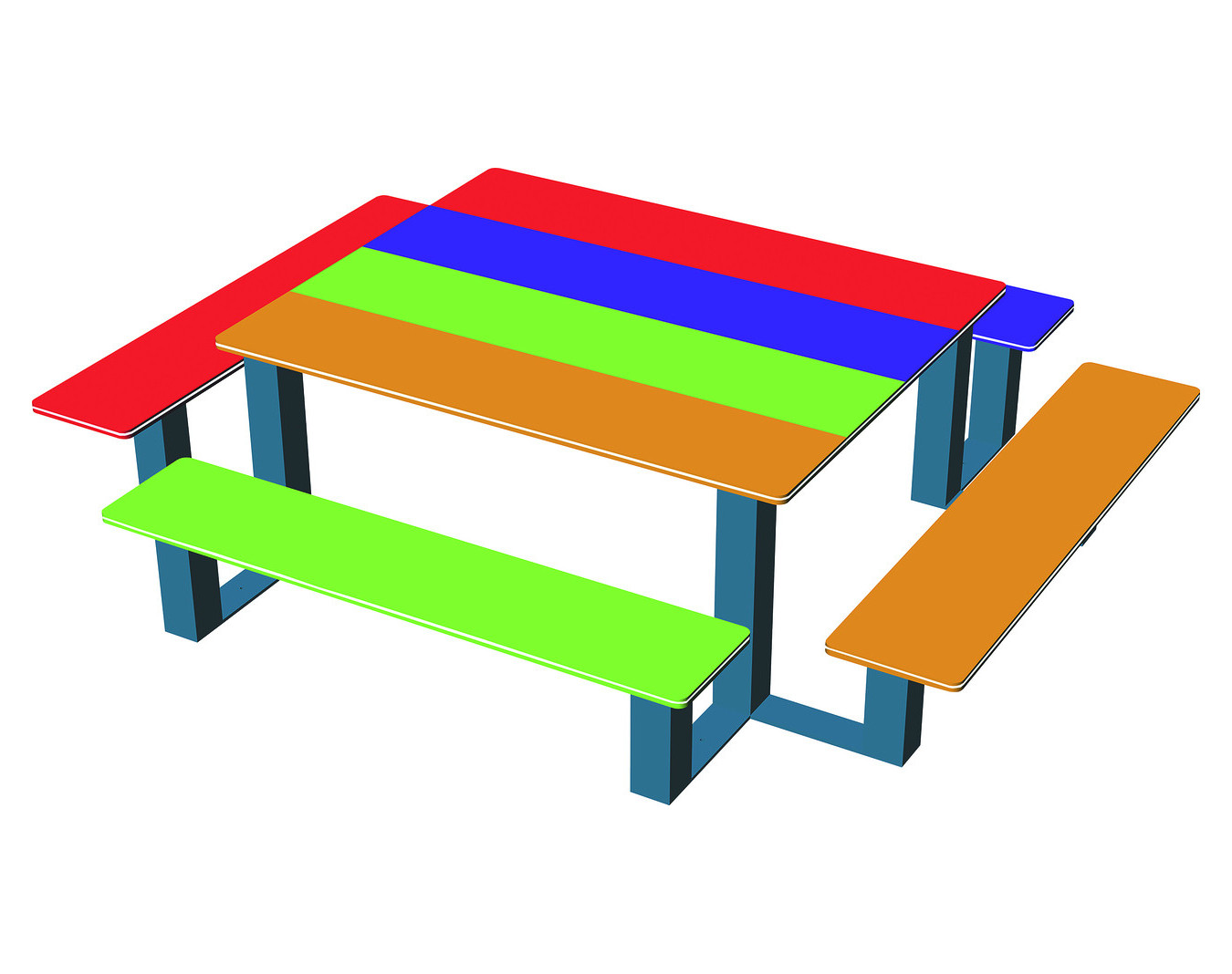 Table pique-nique Arc-en-ciel