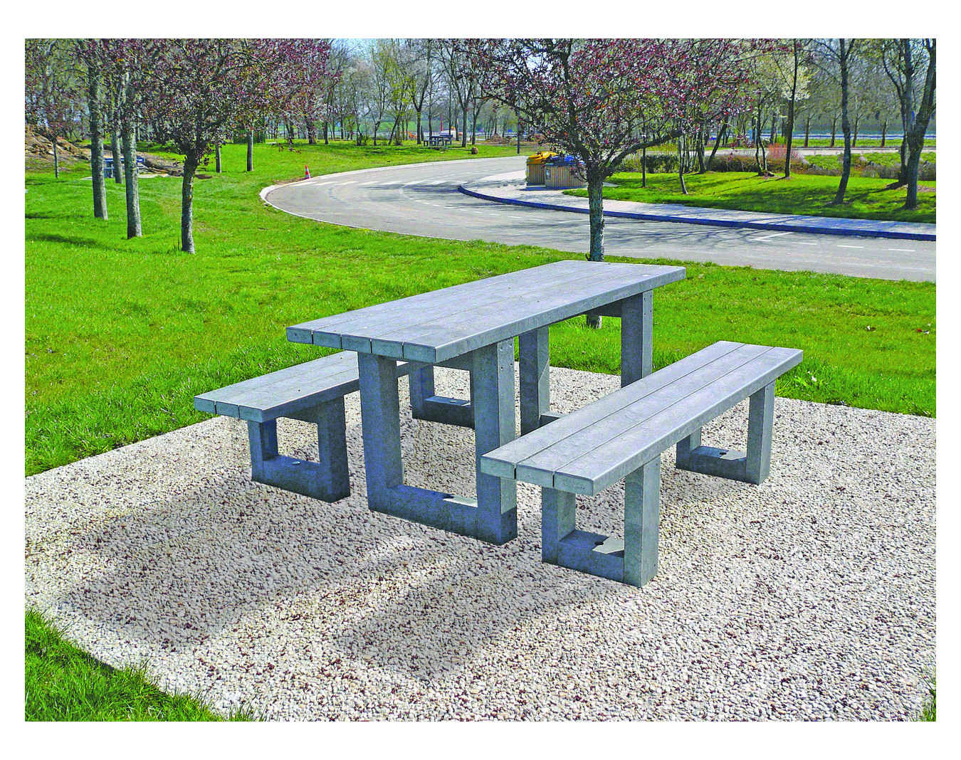 Table pique-nique plastique recyclé Escapade