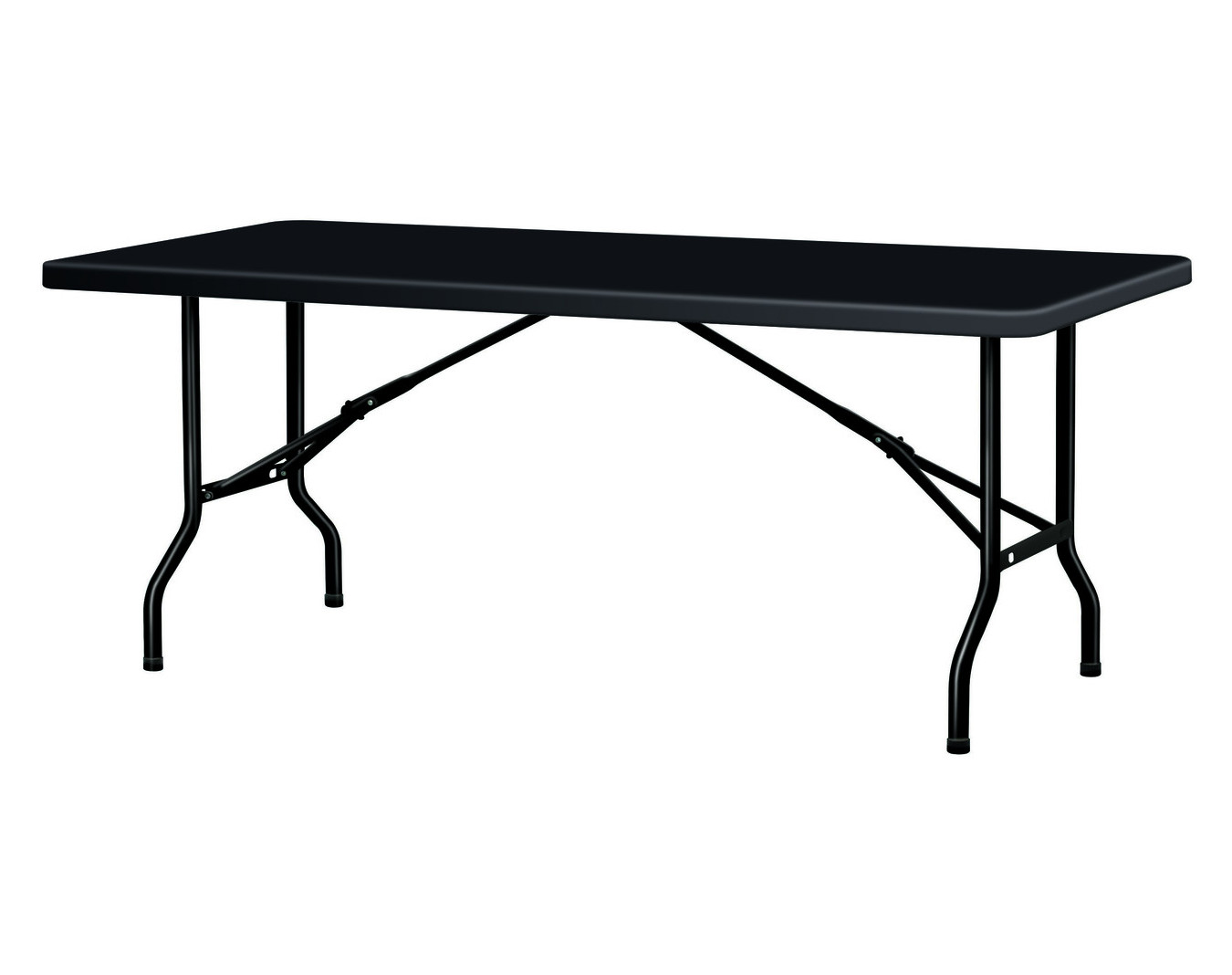 Table polyéthylène rectangulaire plateau noir