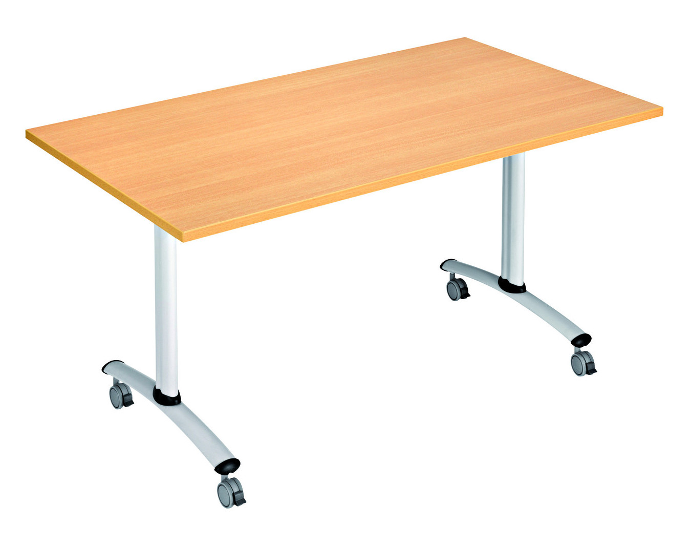 5 tables de réunion basculantes 140 x 80 cm