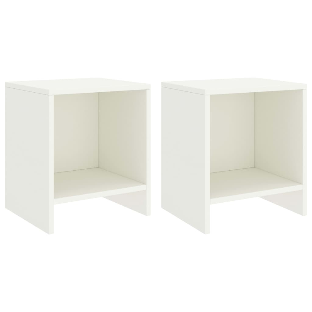 Tables de chevet 2 pcs Blanc 35x30x40 cm Bois de pin massif