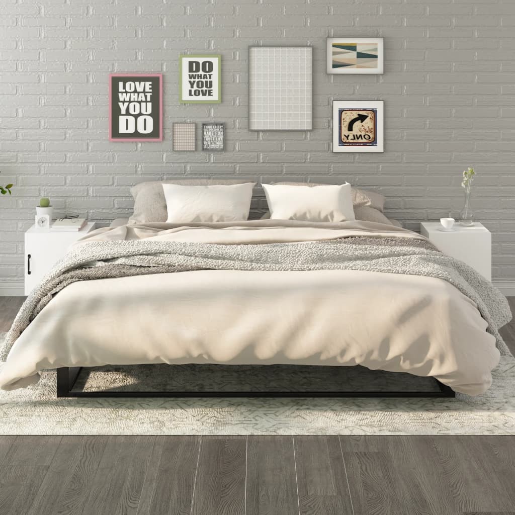 Tables de chevet 2 pcs Blanc