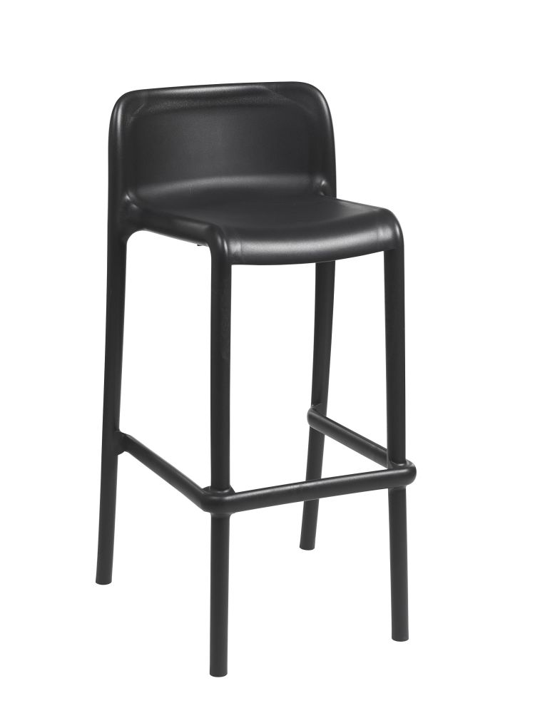Tabouret SANDRO 9940 haut noir | Sitek