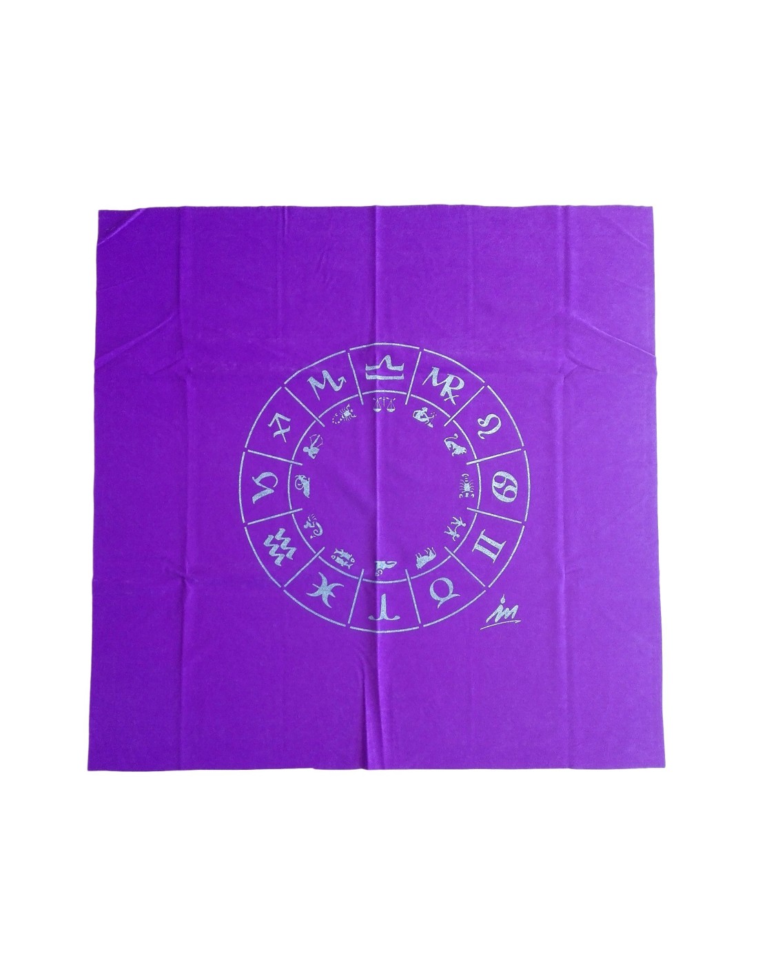 Tapis de tirage de cartomancie violet Zodiac - Favorisez la clarté et l'intuition lors de vos lectures de tarot