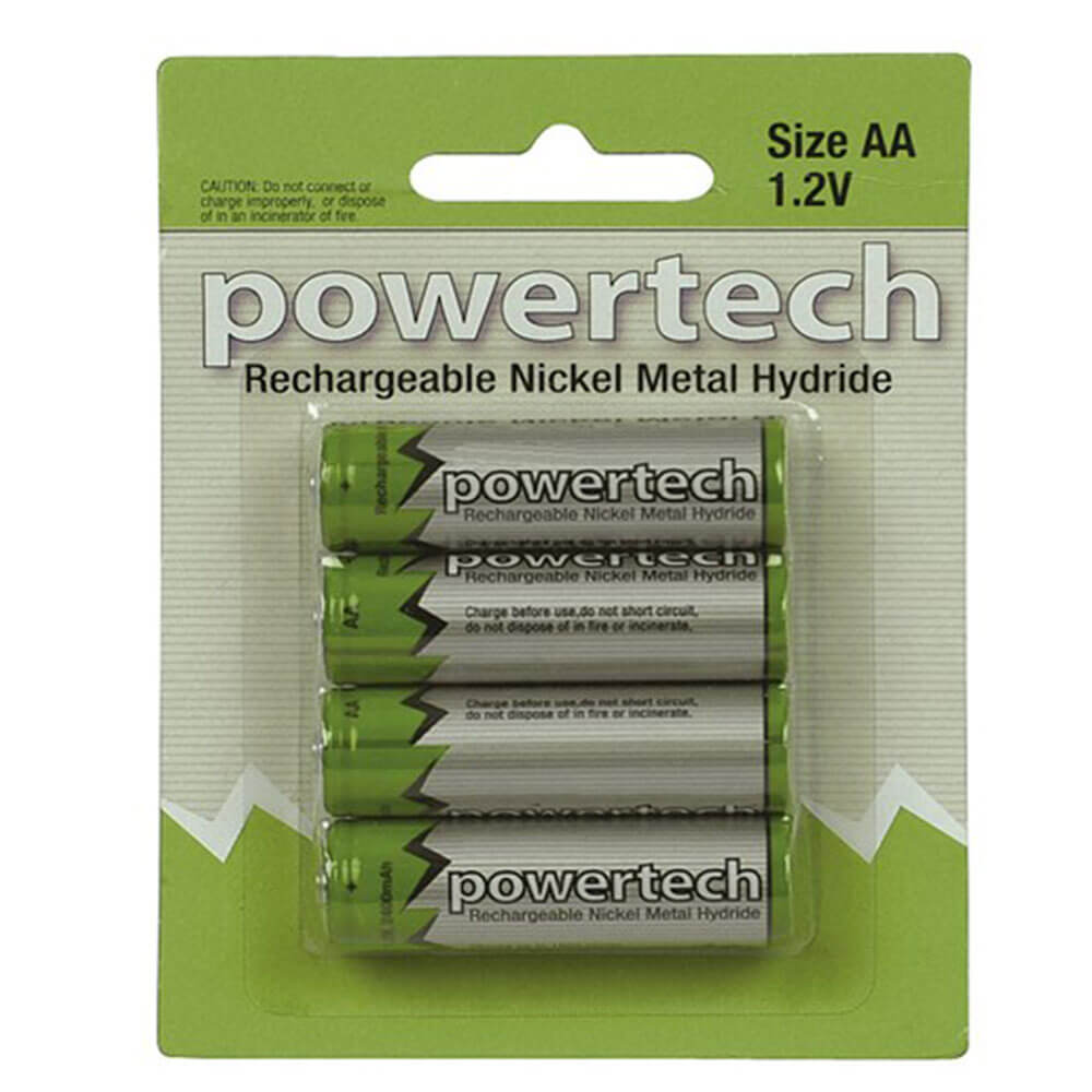 Pack de batterie Powertech de 4 (piles AA 1,2 V 2500mAh)