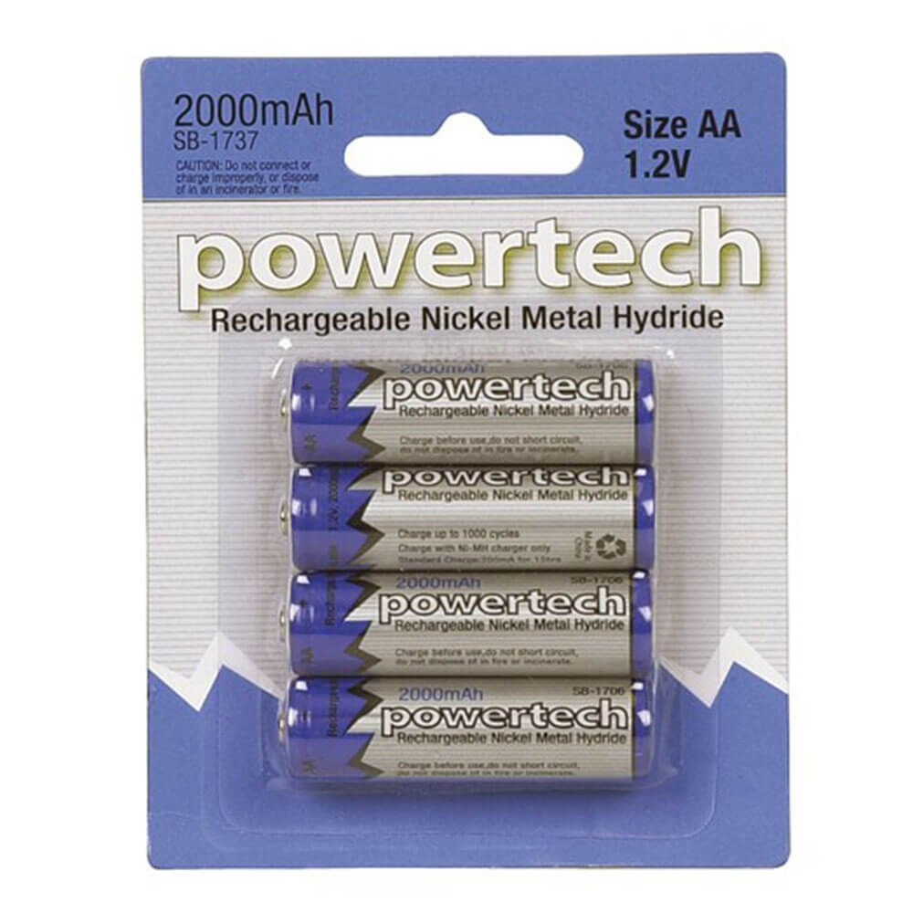 Pack PowerTech Battery of 4 (1,2 V AA 2000mAh Ni-MH)