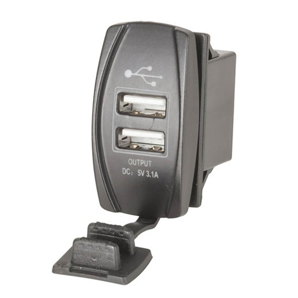 Convertisseur à montage double (panneau 12 / 24V-2XUSB 5V 3.1A)