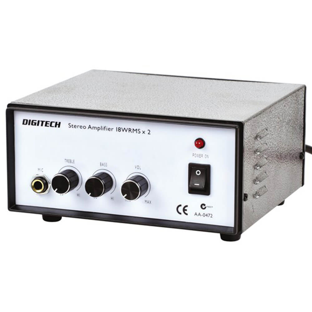 Mini amplificateur à domicile stéréo avec Tone Ctrl (2x18w RMS 240VAC)