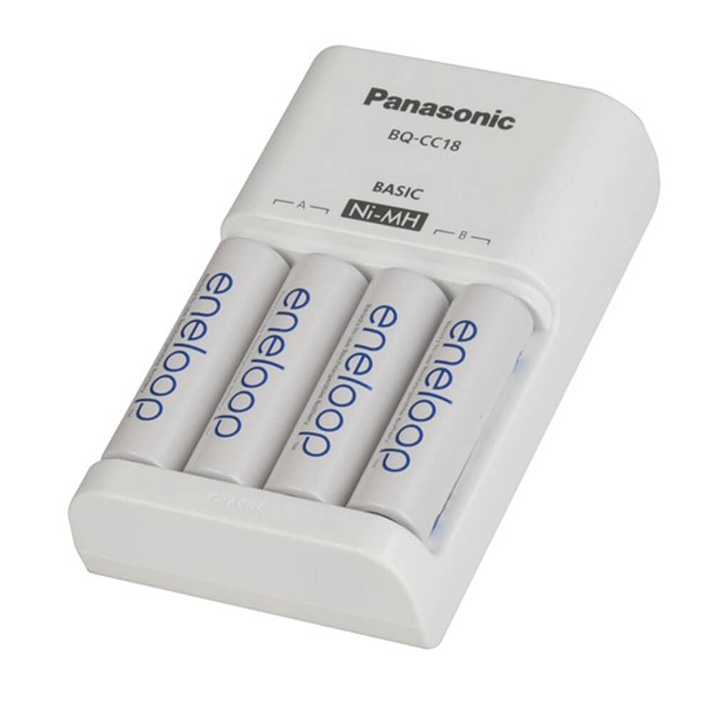 Chargeur de batterie Panasonic W / 4 Batteries Eneloop (NI-MH)