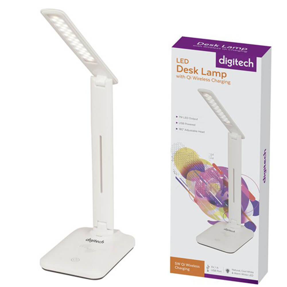 28 LEDS LAMPE DE BUREAU avec chargeur Qi sans fil