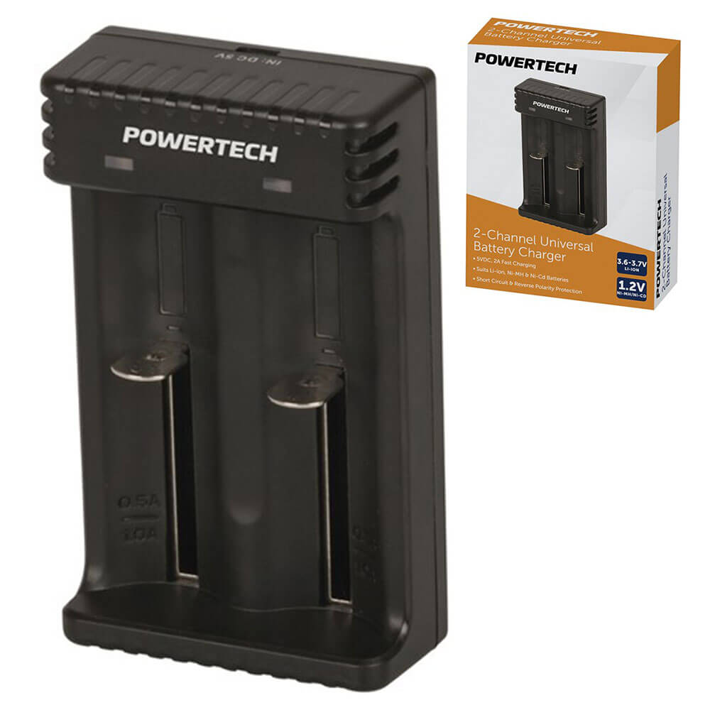 Chargeur de batterie Li-ion / Ni-MH / Ni-CD à 2 canaux