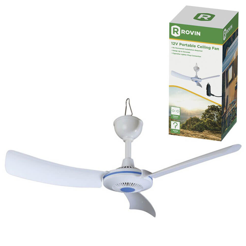 Ventilateur de plafond blanc de 12V de diamètre de 700 mm avec bouche de cigarette