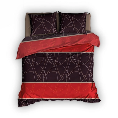 Parure de Lit Satin D'or Libretto Rouge Satin