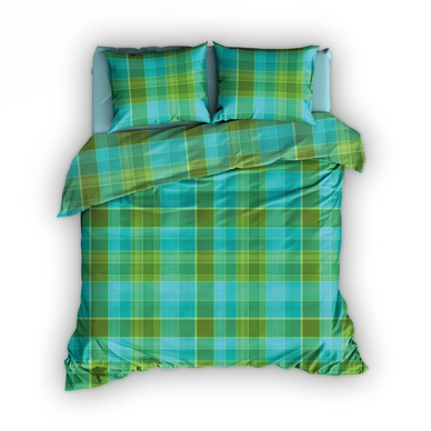 Parure de Lit Satin D'or Madras Vert Satin