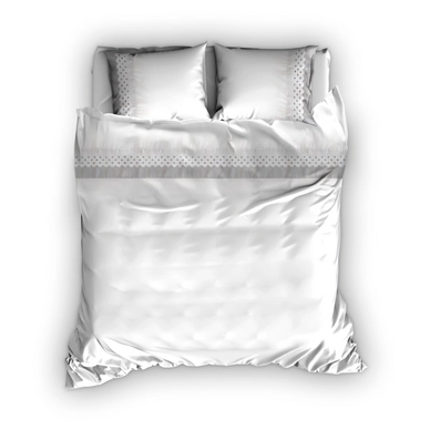 Parure de Lit Italian Home Collection Salzburg Argent Coton